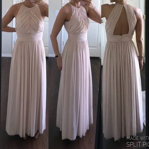 Dessy Collection Dresses & Skirts - Dessy Collection champagne ivory open back dress